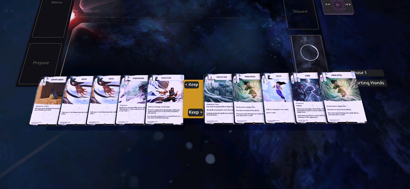 Choix de main de départ