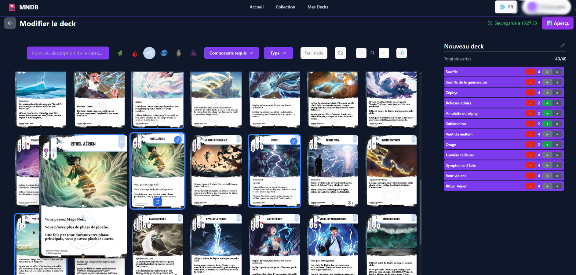 le deckbuilder mndb