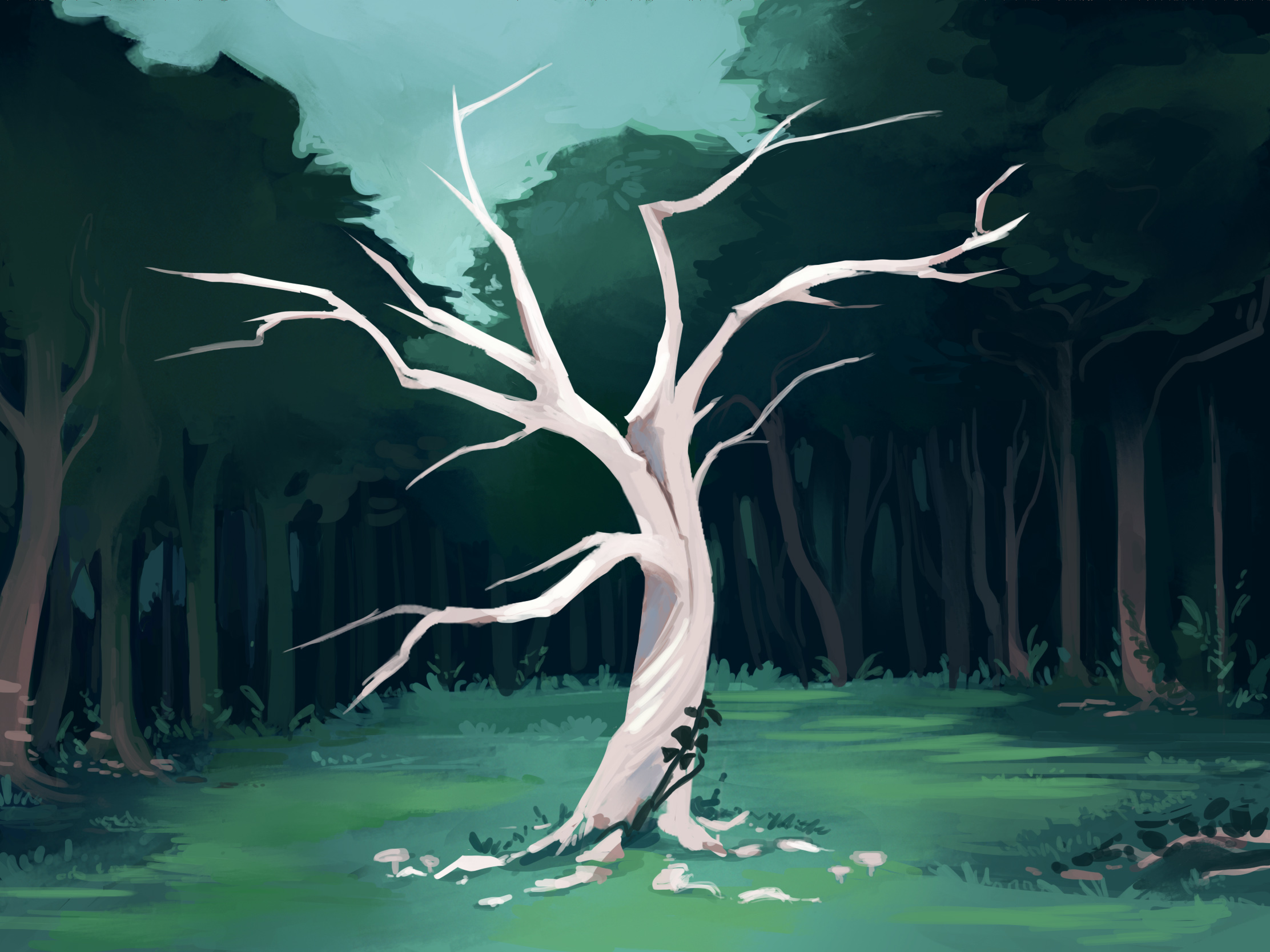 Illustration de Arbre mort par Camille Fourcade