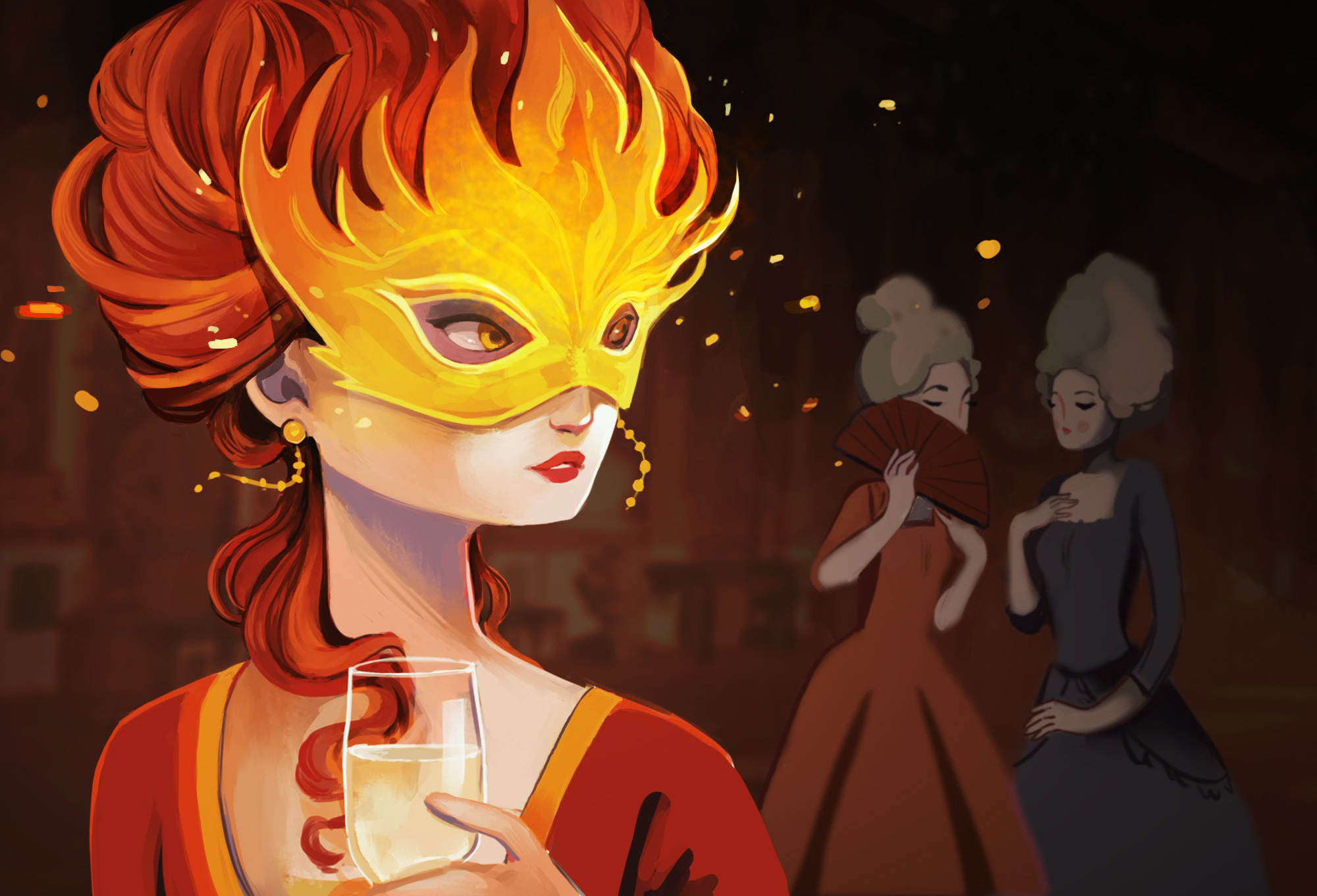 Illustration du Masque de feu par Camille Fourcade