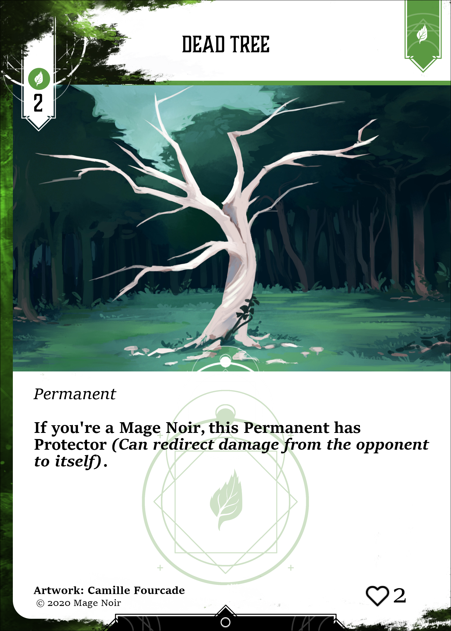Dead tree card