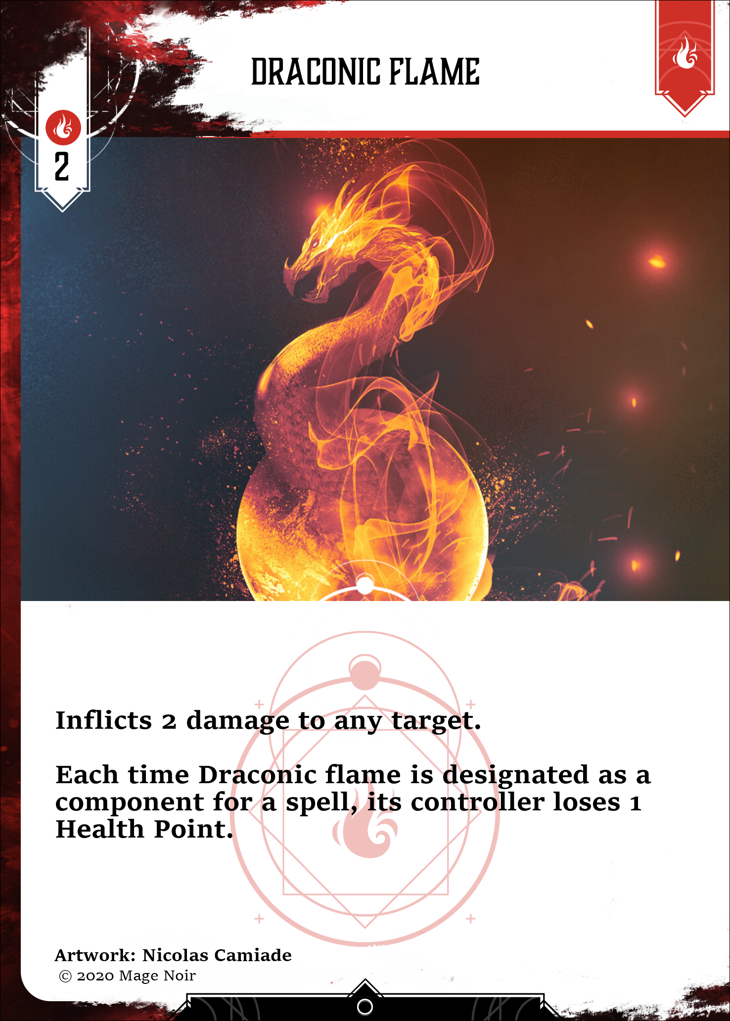 Draconic flame card