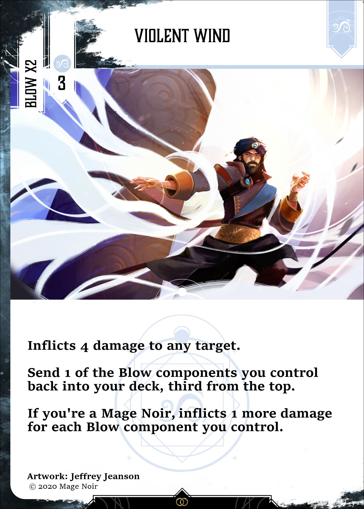 Violent winds card