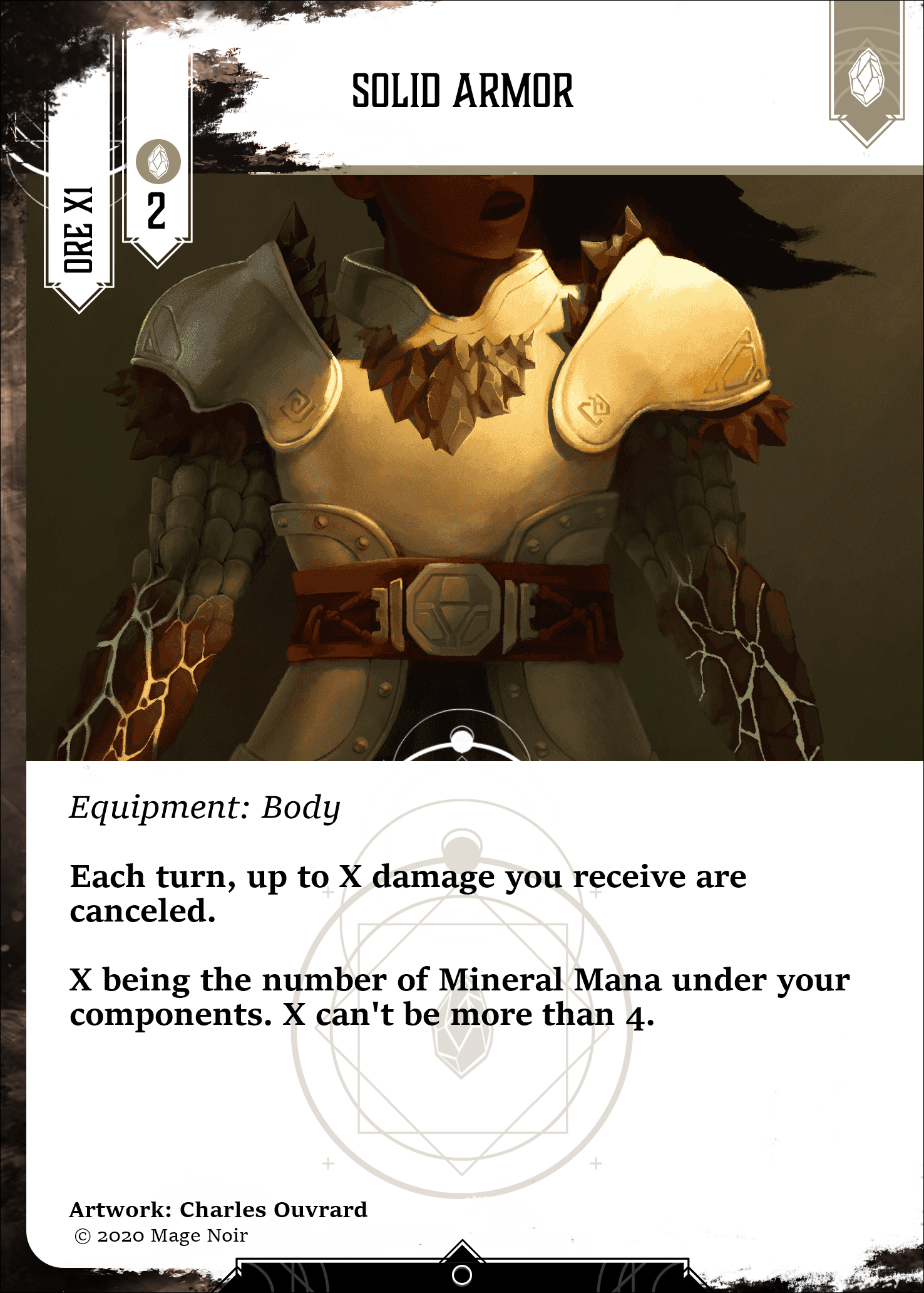 Solid armor card