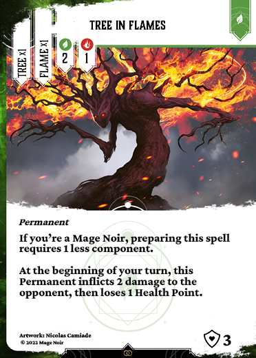 Tree in flames